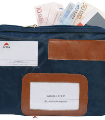 Blauwe veerkrachtige schouderbangtas van polyester