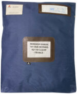 ALBA bankbiljet-/bankjestasje met uitvouwgesp, polyester, blauw.