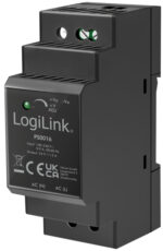 LogiLink Hulpstukrailvoeding, 36 Watt, 24 Volt, zwart