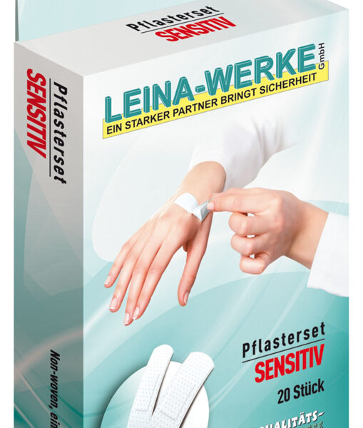 Leina pleisters 'Sensitief', 20 stuks, wit