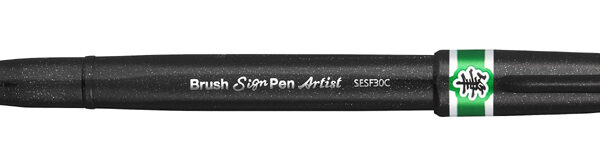 Penseel Artistiek Handtekeningen Pen, groen