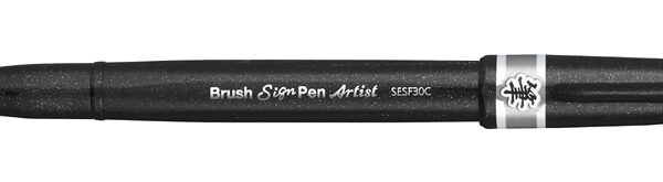 Pentel-Arts Penseel-Stiftpen Kunstvilt, grijs