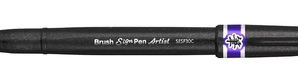 Gekleurde penseelstift voor kunstenaars, paars