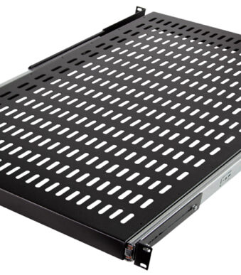 LogiLink 19" Ladeblok, 1 HE, uitschuifbaar, 800 mm, zwart