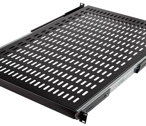 LogiLink 19" Ladeblok, 1 HE, uitschuifbaar, 800 mm, zwart