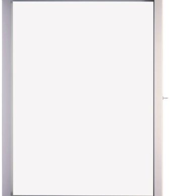 Vitrinekast eco voor 4 A4-formaten, metalen afwerking.