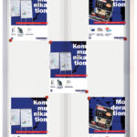 Vitrinekast PRO voor 9x A4-formaat, metalen achterwand