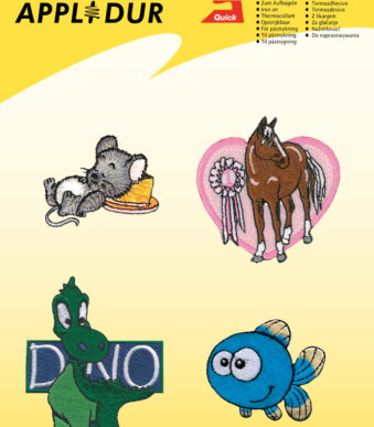 Kleiber Assortiment Applicaties 'Tekeningdieren', 4 Motieven