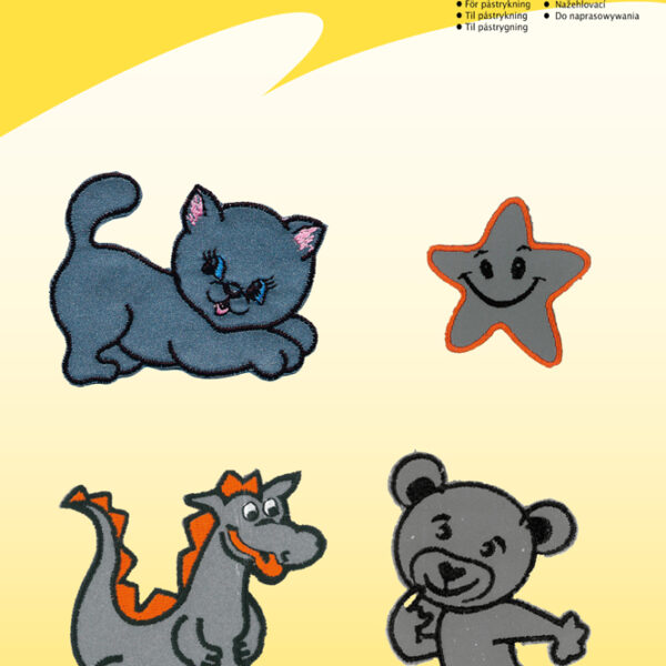 Kleiberassortiment 'Reflecterende Dieren', 4 Motieven