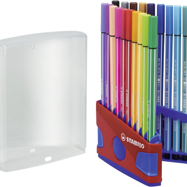 Stabilo stiften, 20 kleuren, rood