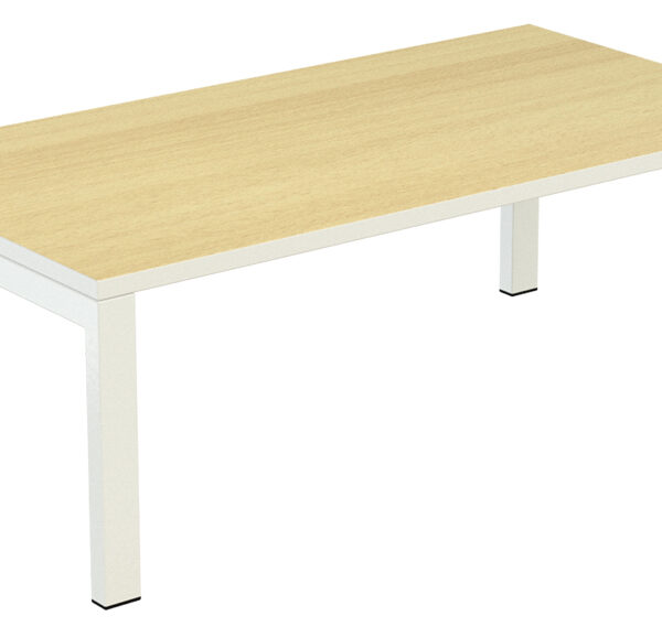 Bijzettafel easyDesk, rechthoekig, beuken/wit.