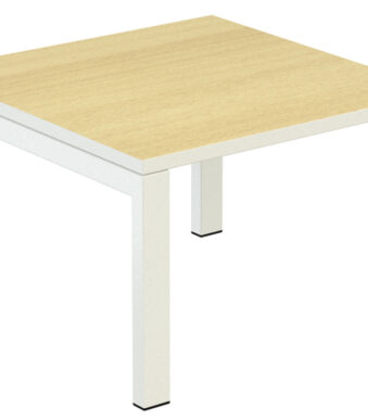 Bijzettafel easyDesk, vierkant, beuken/wit