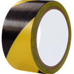 rillprint-markeerlinten voor vloeren - 50 mm x 33 m - geel/zwart