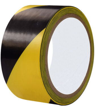 rillprint-markeerlinten voor vloeren - 50 mm x 33 m - geel/zwart