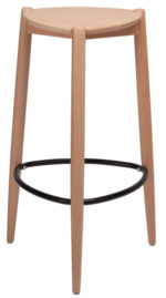 Barkrukken PAPERFLOW LUCK, set van 2, van beuken