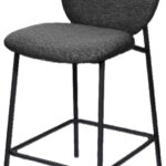 Draaibare barkruk TWIST, set van 2, antracietkleurig.