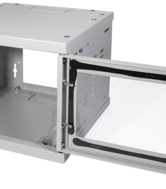 LogiLink 10" Wandverdeler SoHo, gemonteerd, 4 HE, lichtgrijs