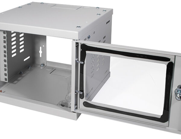 LogiLink 10" Wandverdeler SoHo, gemonteerd, 4 HE, lichtgrijs