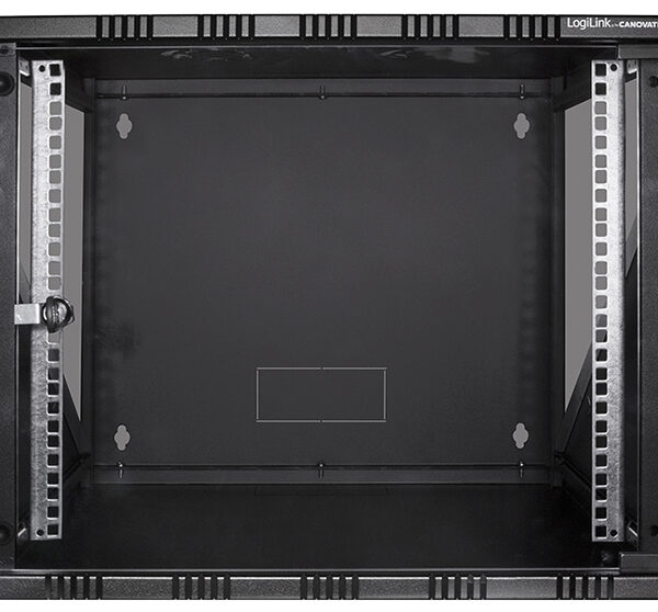 LogiLink 19" wandverdeler, ongemonteerd, 9 HE, zwart