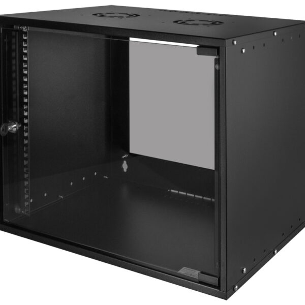 LogiLink 19 inch muurverdeler ECO, 9 HE, gemonteerd, zwart.