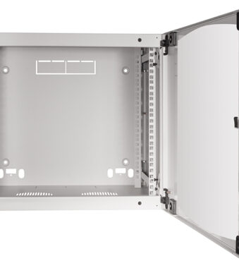 19" Wandverdeler, één deel, 9 HE, lichtgrijs