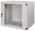 19" Wandverdeler, één deel, 9 HE, lichtgrijs