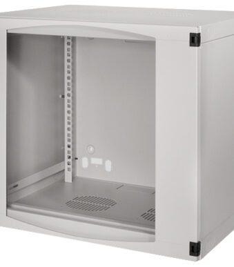 19" Wandverdeler, één deel, 9 HE, lichtgrijs