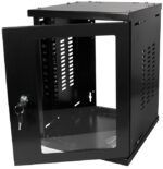 LogiLink 10" wandmontage verdeelkast voor kleine kantoren, 8 HE, zwart