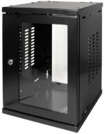 LogiLink 10" wandmontage verdeelkast voor kleine kantoren, 8 HE, zwart