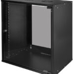 LogiLink 19 inch wandverdeelkast ECO, 12 hoogtes, gemonteerd, zwart.