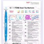 Tombow dubbelkleurstiften 'TwinTone' regenboogkleuren, set van 12