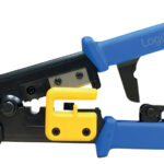 LogiLink Kniptang met crimptangen, blauw/geel