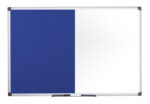 Bi-Office combinatiebord, whiteboard/vilt, blauw, 60 x 45 cm