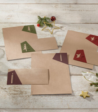 Knutselpapierset 'Cut-out style' met Kerstmotieven, A4-formaat