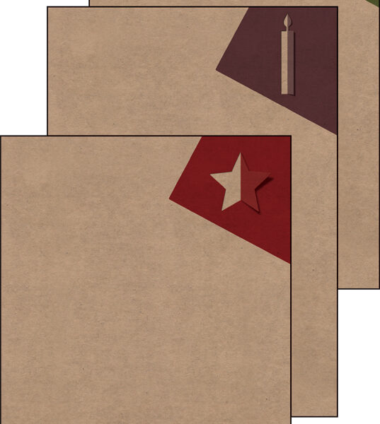 Knutselpapierset 'Cut-out style' met Kerstmotieven, A4-formaat