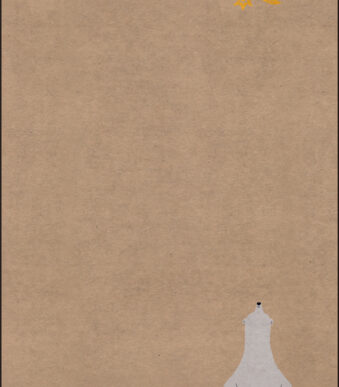 Kerstmotief papier 'IJsbeer met...', A4