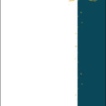 Kerstmotief papier 'Petrolkleurige kerstboom', A4-formaat.