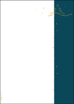 Kerstmotief papier 'Petrolkleurige kerstboom', A4-formaat.