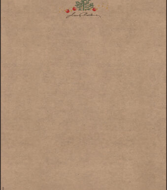 Kerstmotief papier 'Kerstmis met appels', A4-formaat