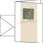 Kerstwenskaart met appels, formaat A6