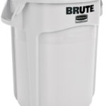 Rubbermaid container BRUTE 37,9 liter, rond, van PP, wit