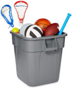 Rubbermaid container BRUTE 106 liter, vierkant, van PP, grijs