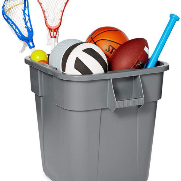 Rubbermaid container BRUTE 106 liter, vierkant, van PP, grijs