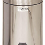 Rubbermaid pedaalemmer, rond, 5,6 liter, zilver