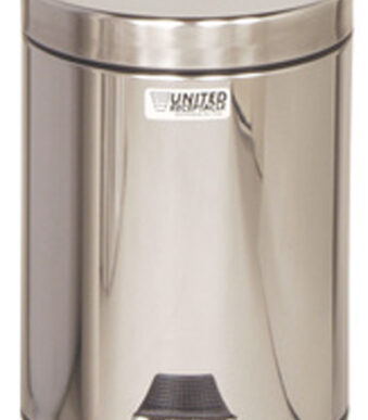 Rubbermaid pedaalemmer, rond, 5,6 liter, zilver