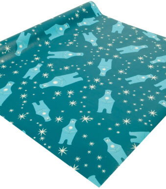 Kerstcadeaupapier 'Ijsbeer met...' rol