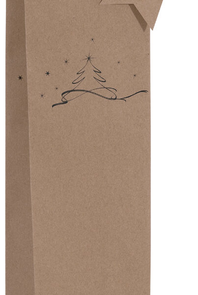 Kartonnen flessentas 'Kerstboom'