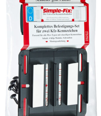 Nummerplaathouder Eenvoudige Bevestiging, zwart