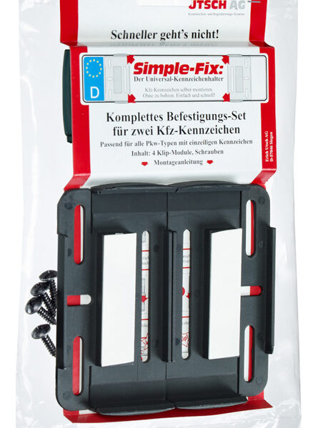 Nummerplaathouder Eenvoudige Bevestiging, zwart