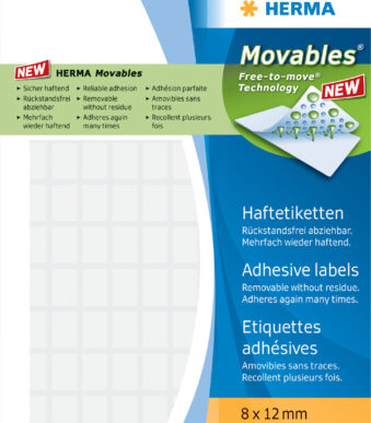 HERMA Universele etiketten, 8 x 12 mm, voor handmatig beschrijven